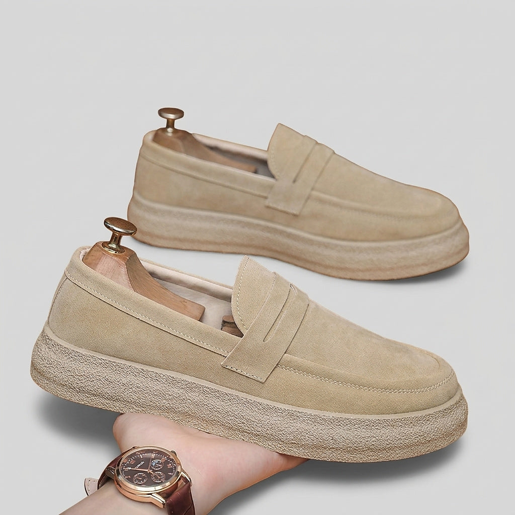Men’s Slip-On Loafers with Platform Sole