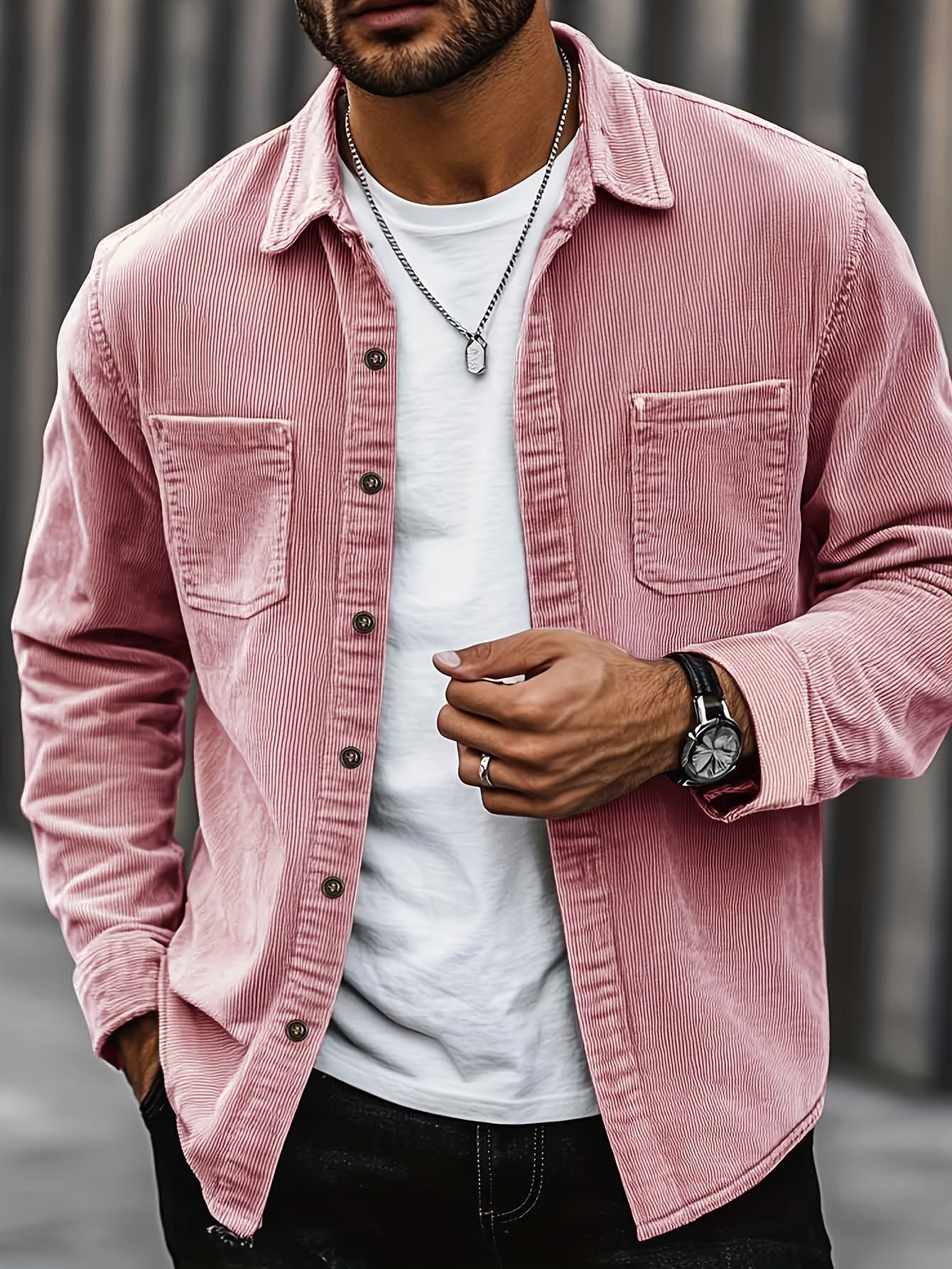 Men's Casual Corduroy Overshirt | Relaxed