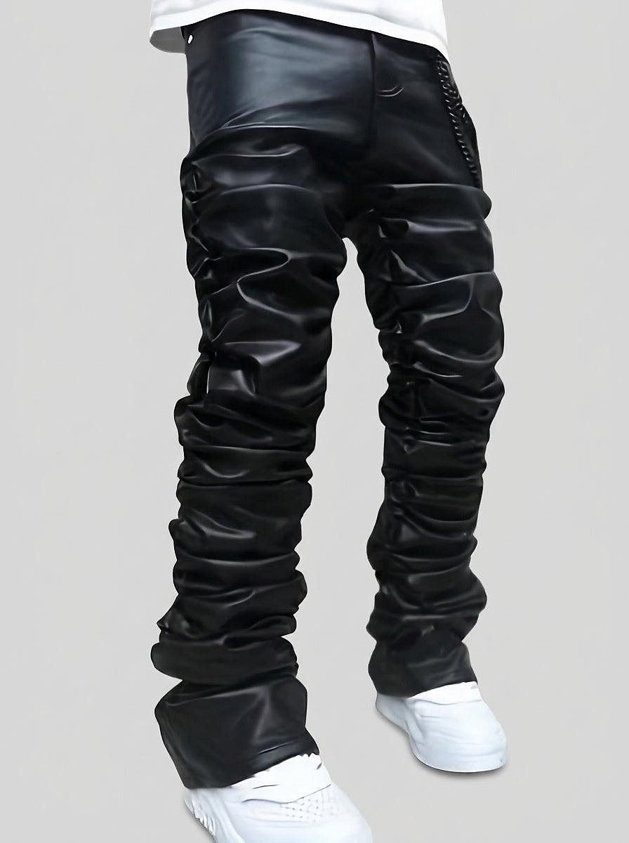 Men’s Ruched Straight-Leg Pants