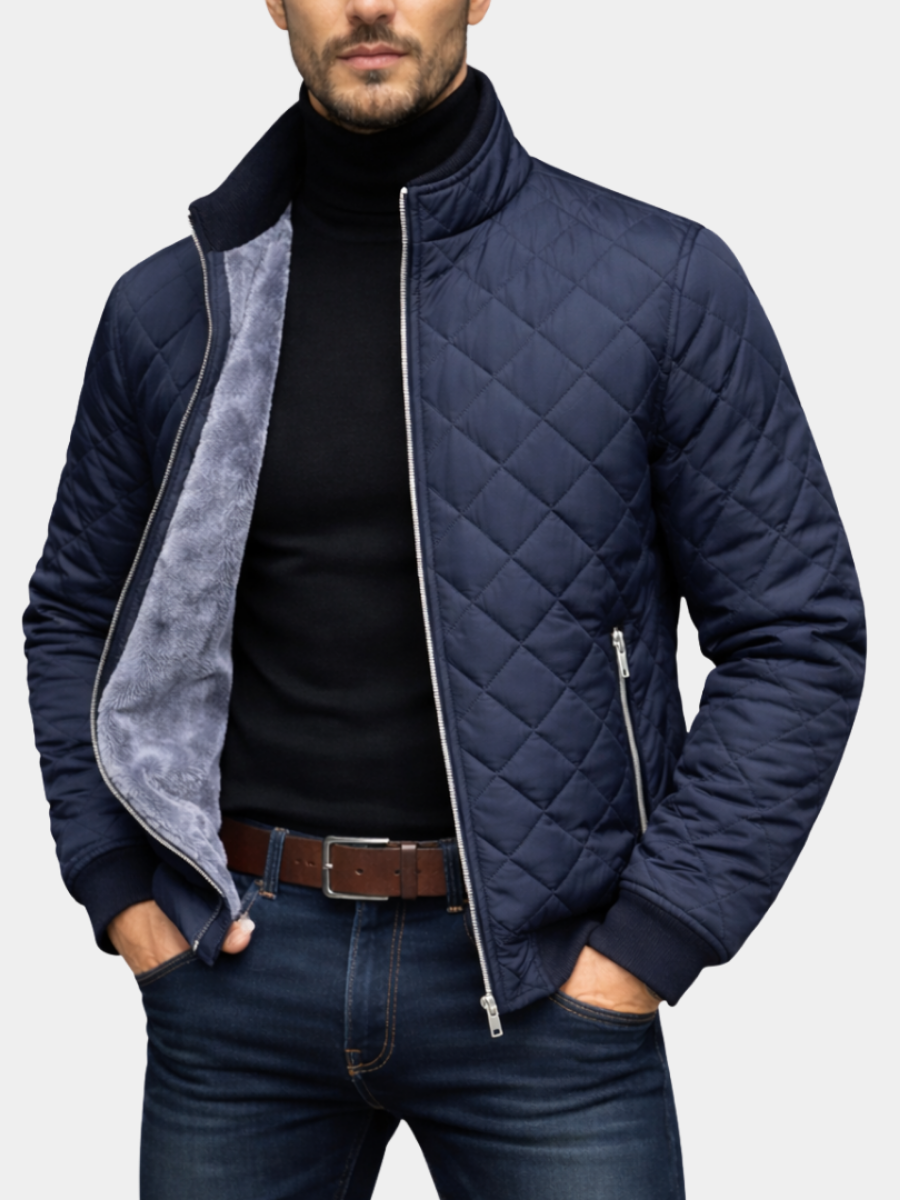 Men's Quilted Winter Jacket Insulated Warmth Classic Fit Casual Everyday