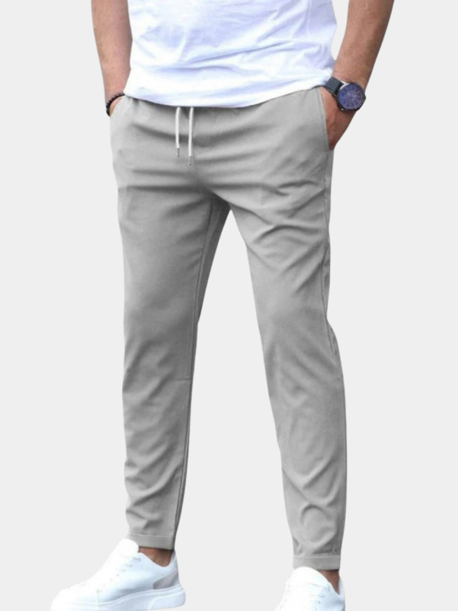 Men's Jogger Chinos Slim Fit Stretch Tapered Elastic Cuff Drawstring Smart-Casual Casual Everyday Versatile Brock