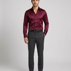 Men's Classic Shirt Button-Up Collared Casual Smart-Casual Office Everyday Relaxed Fit Versatile Long-Sleeve Ashford - Front [Lystr 6a7b67483baee8929018d0f5:front]
