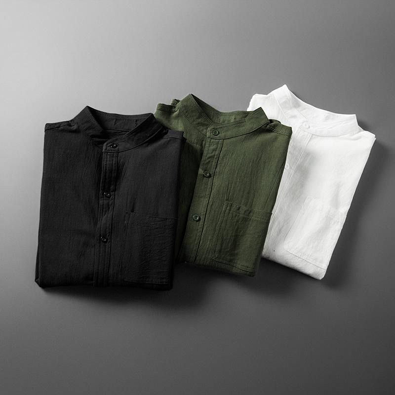 Men’s Rolled Linen Short Sleeve Shirt