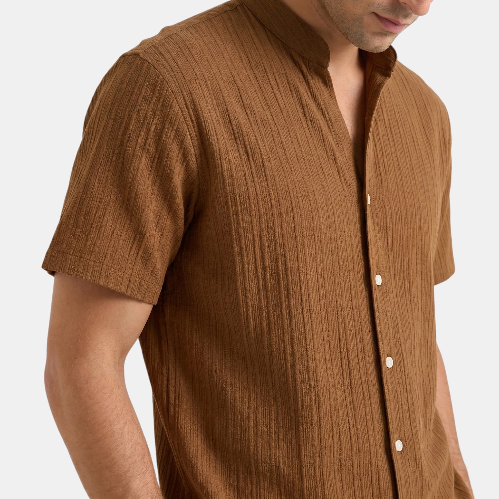 Men's Collar Shirt and Trousers Set