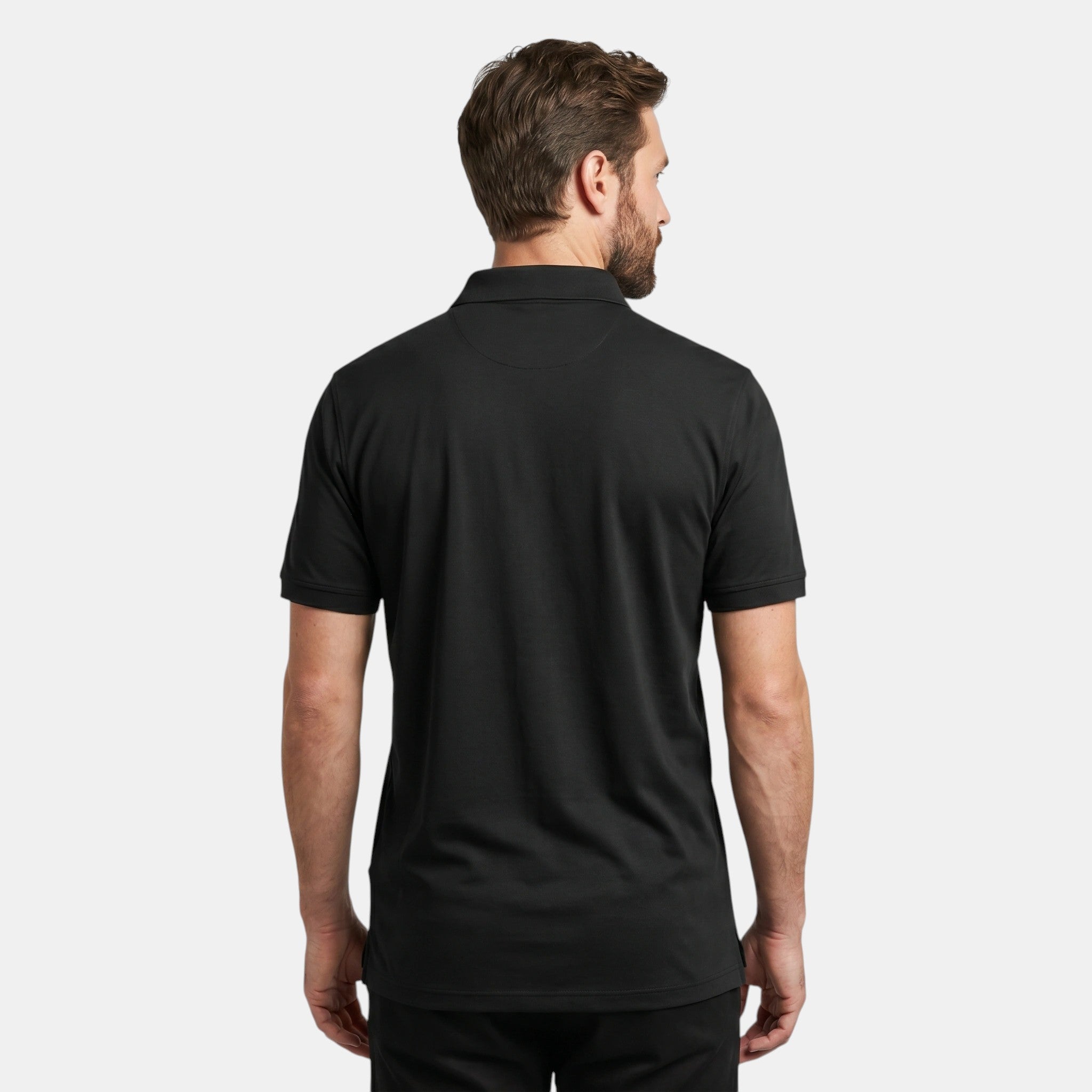 Men's Half Zip Polo T Shirt Short Sleeve Regular Fit