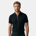 Men's Half Zip Polo T Shirt Short Sleeve Regular Fit