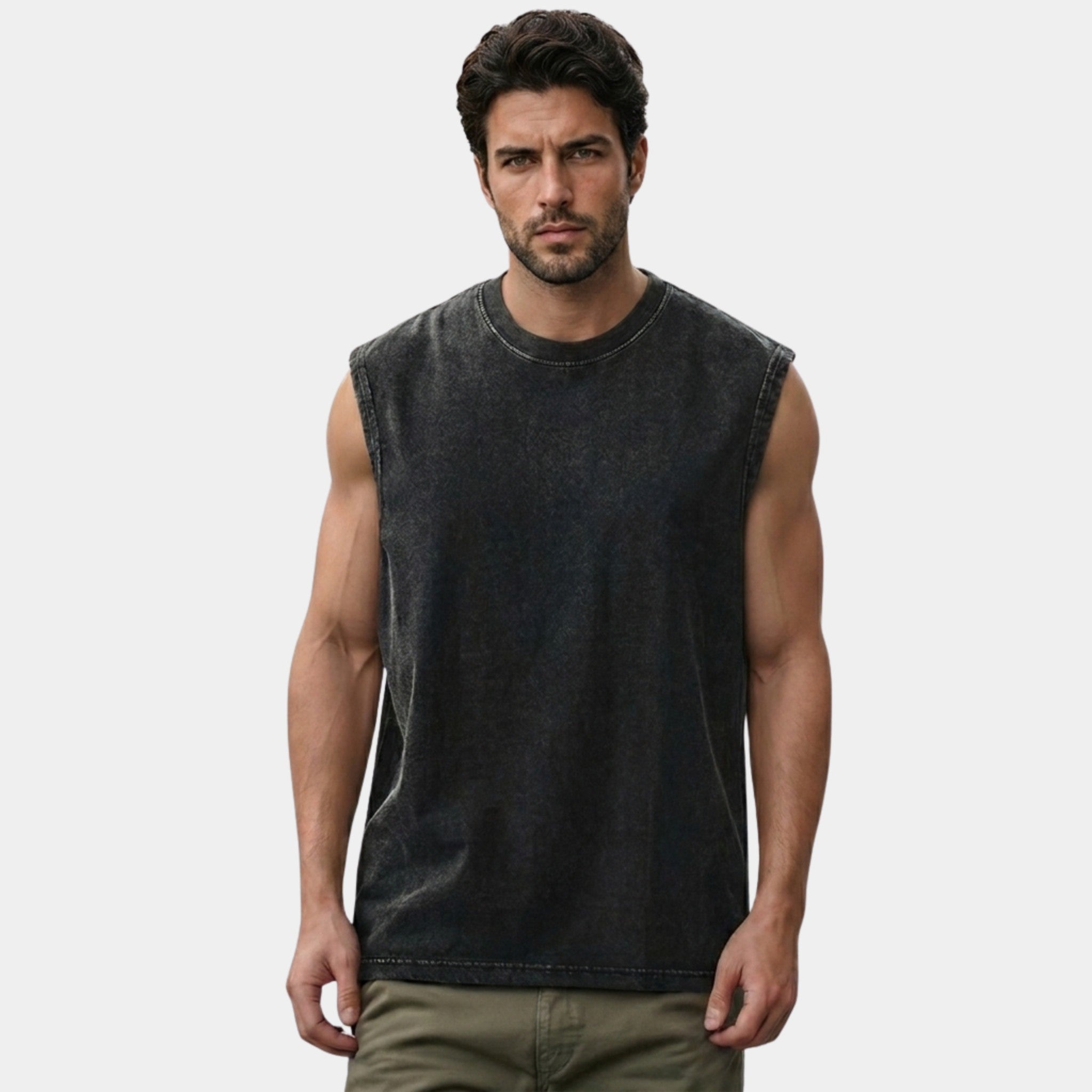Men's Washed Tank Top Loose Fit