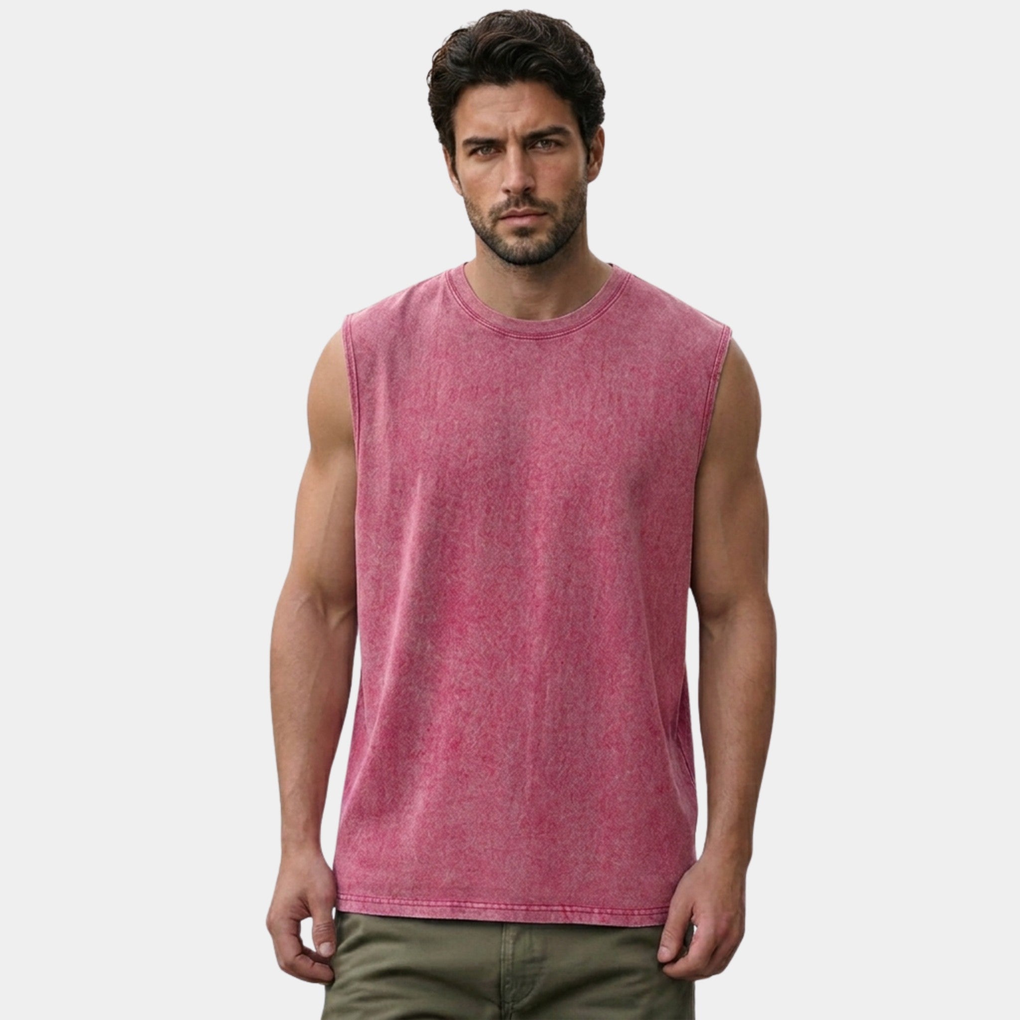 Men's Washed Tank Top Loose Fit