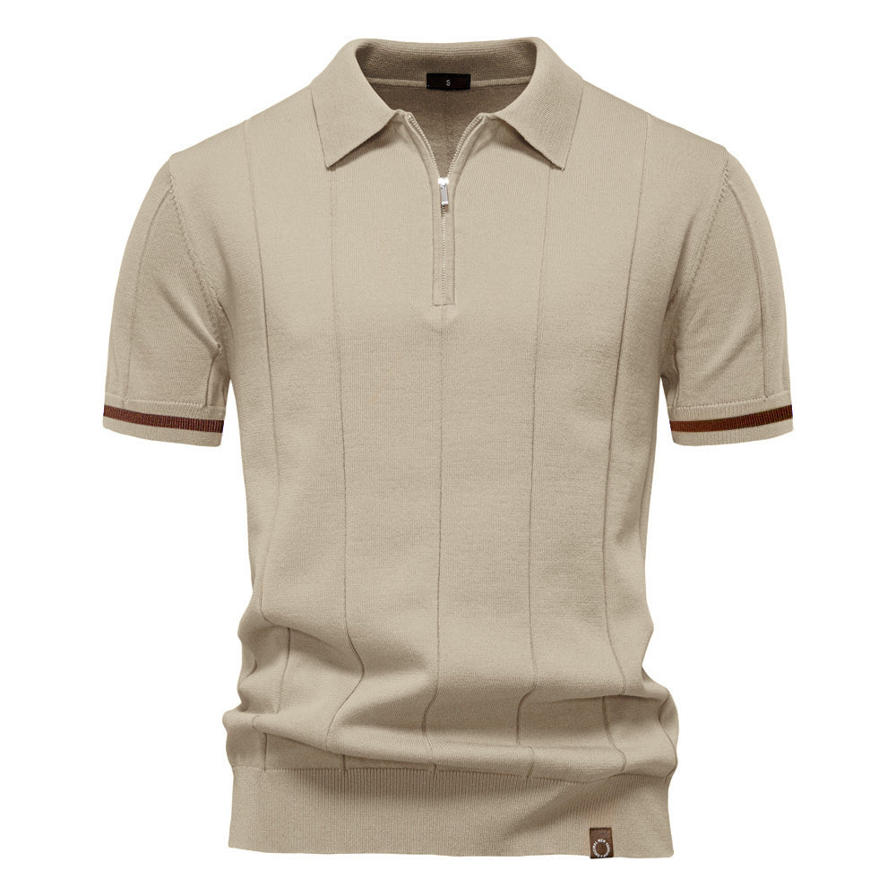 Men's Stylish Quarter-Zip Polo | Casual