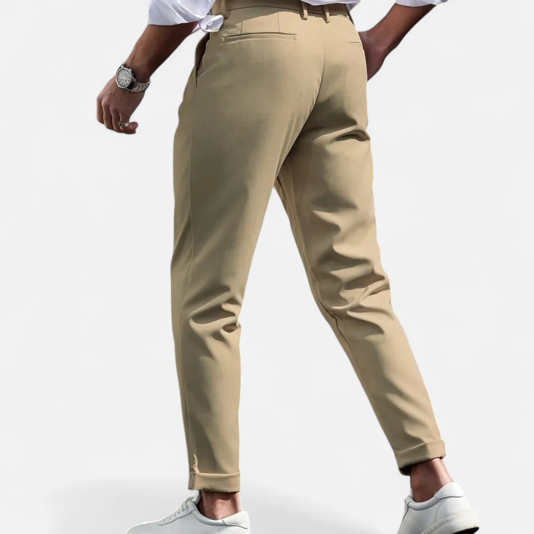 Men's Tailored Pleated Trousers | Slim-Fit