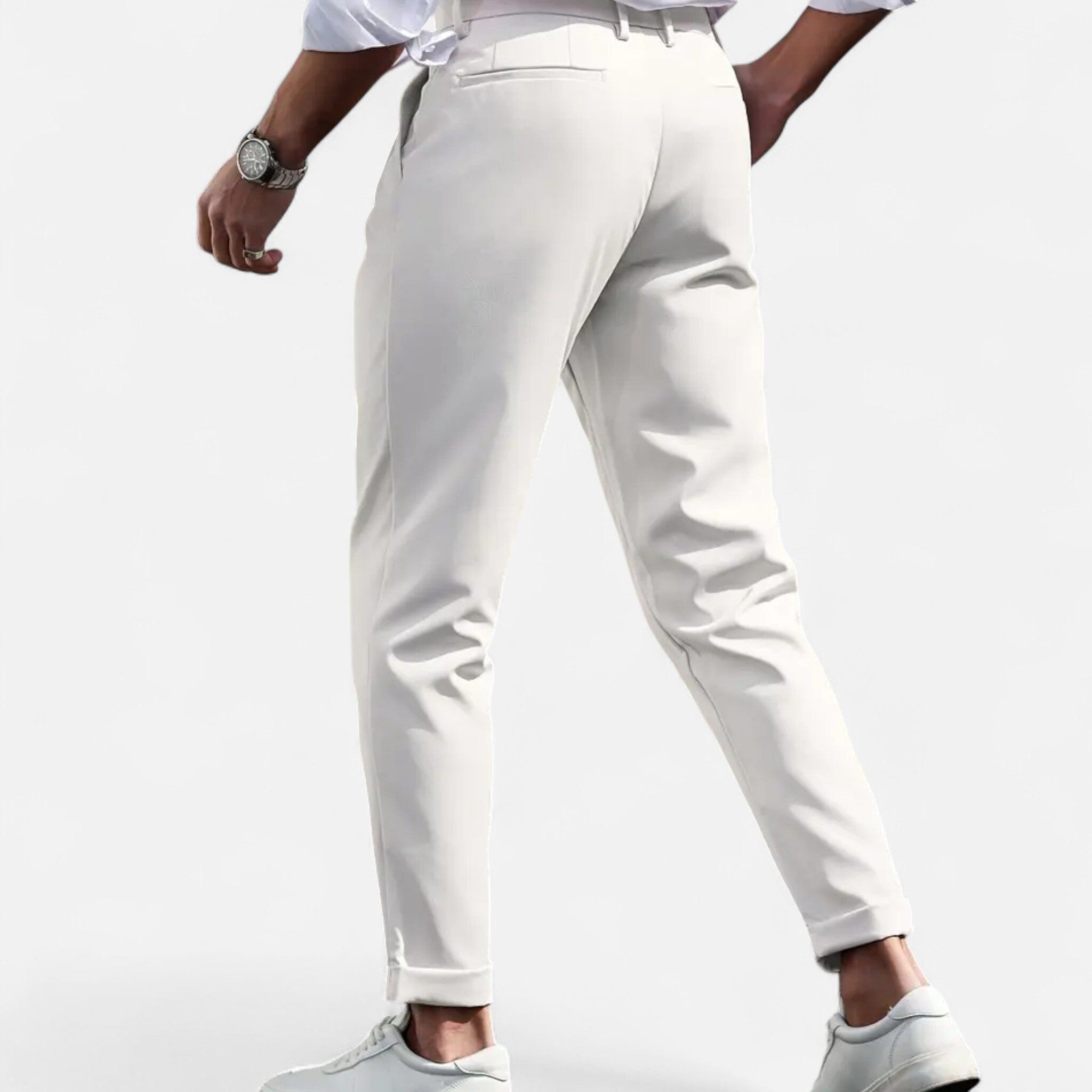 Men's Tailored Pleated Trousers | Slim-Fit