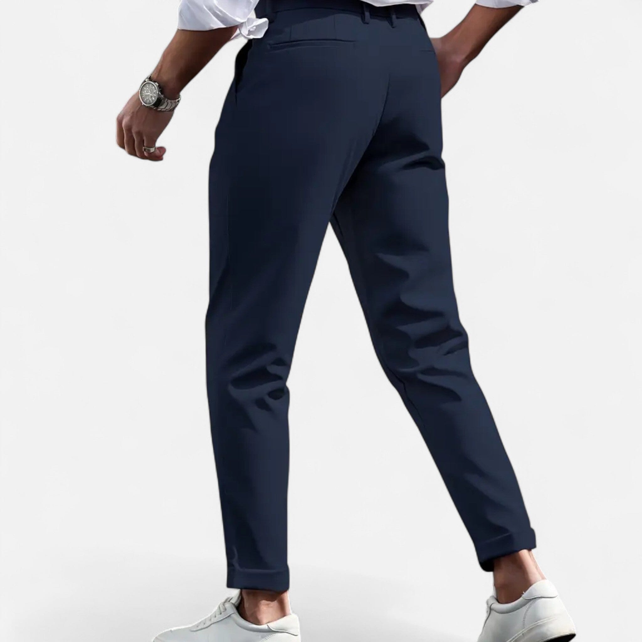 Men's Tailored Pleated Trousers | Slim-Fit