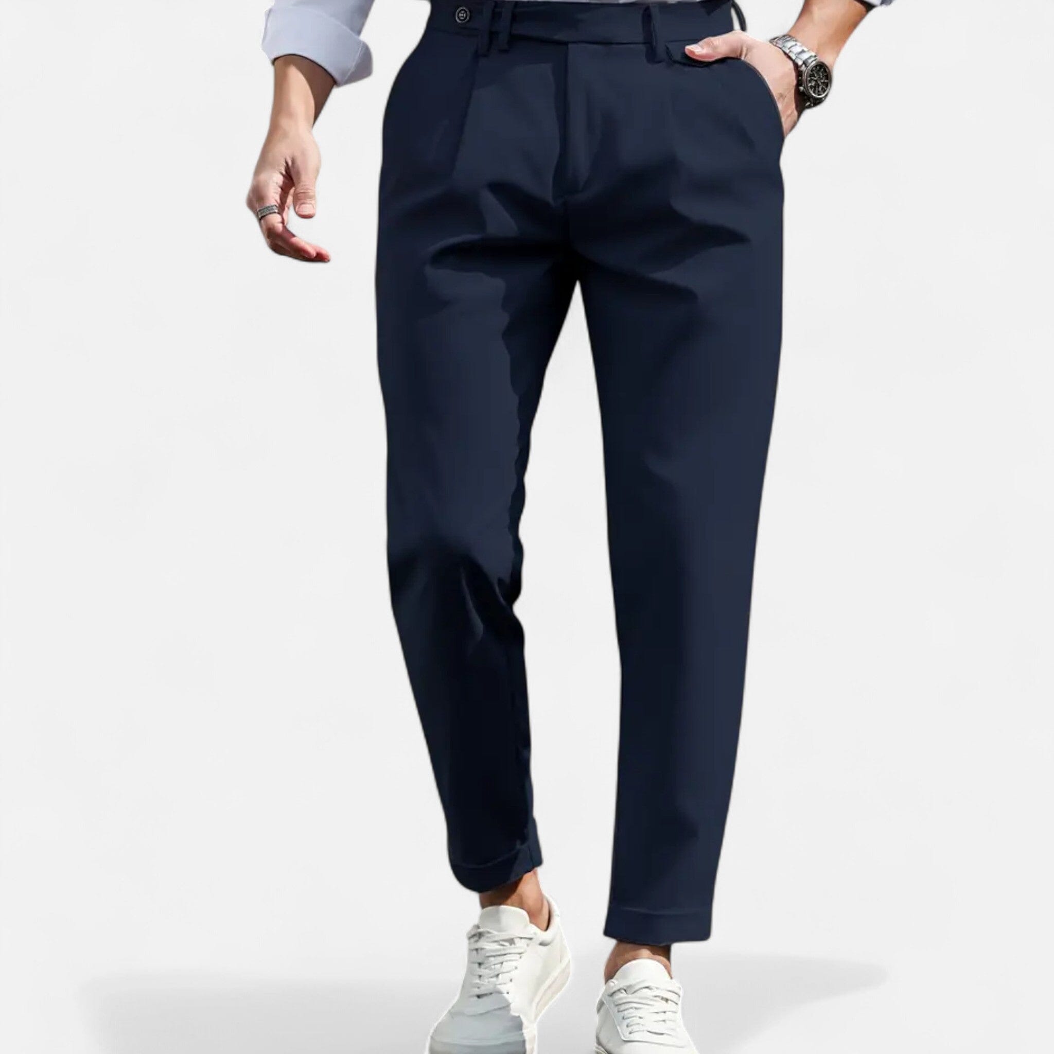 Men's Tailored Pleated Trousers | Slim-Fit