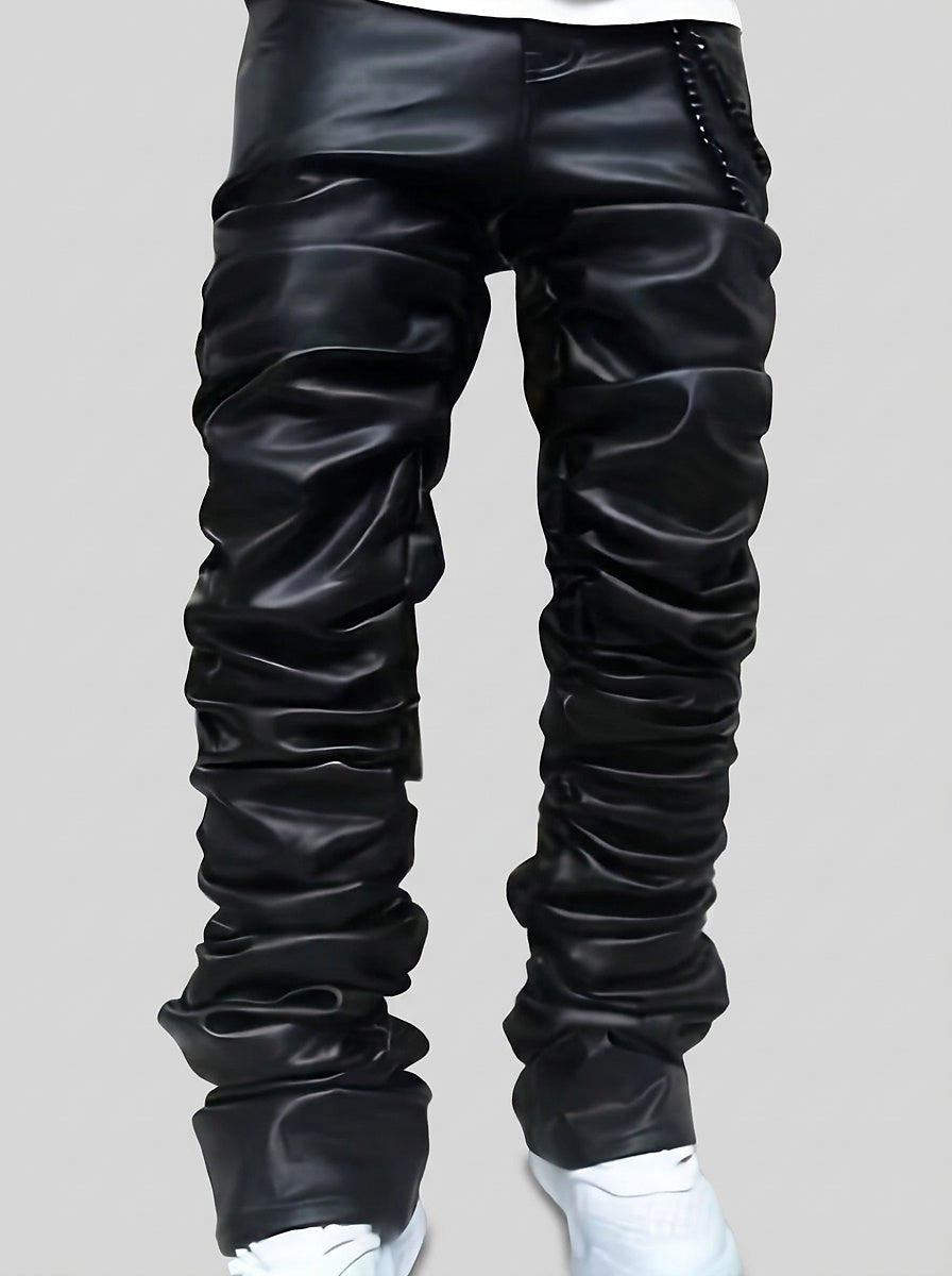 Men’s Ruched Straight-Leg Pants