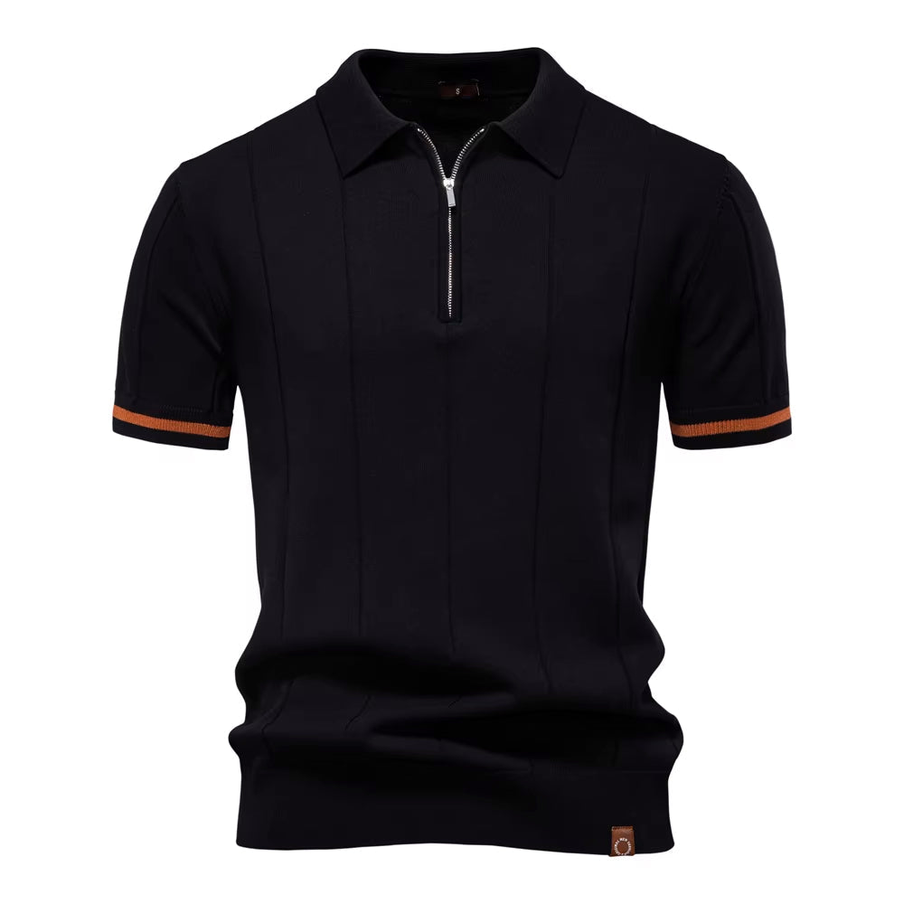 Men's Stylish Quarter-Zip Polo | Casual