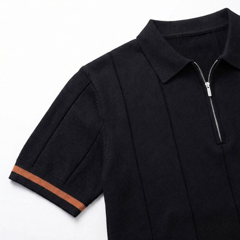 Men's Stylish Quarter-Zip Polo | Casual