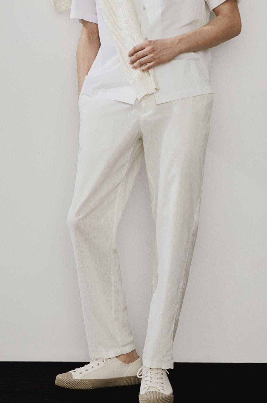 Men's Relaxed Fit Trousers with Drawstring Elastic Waist
