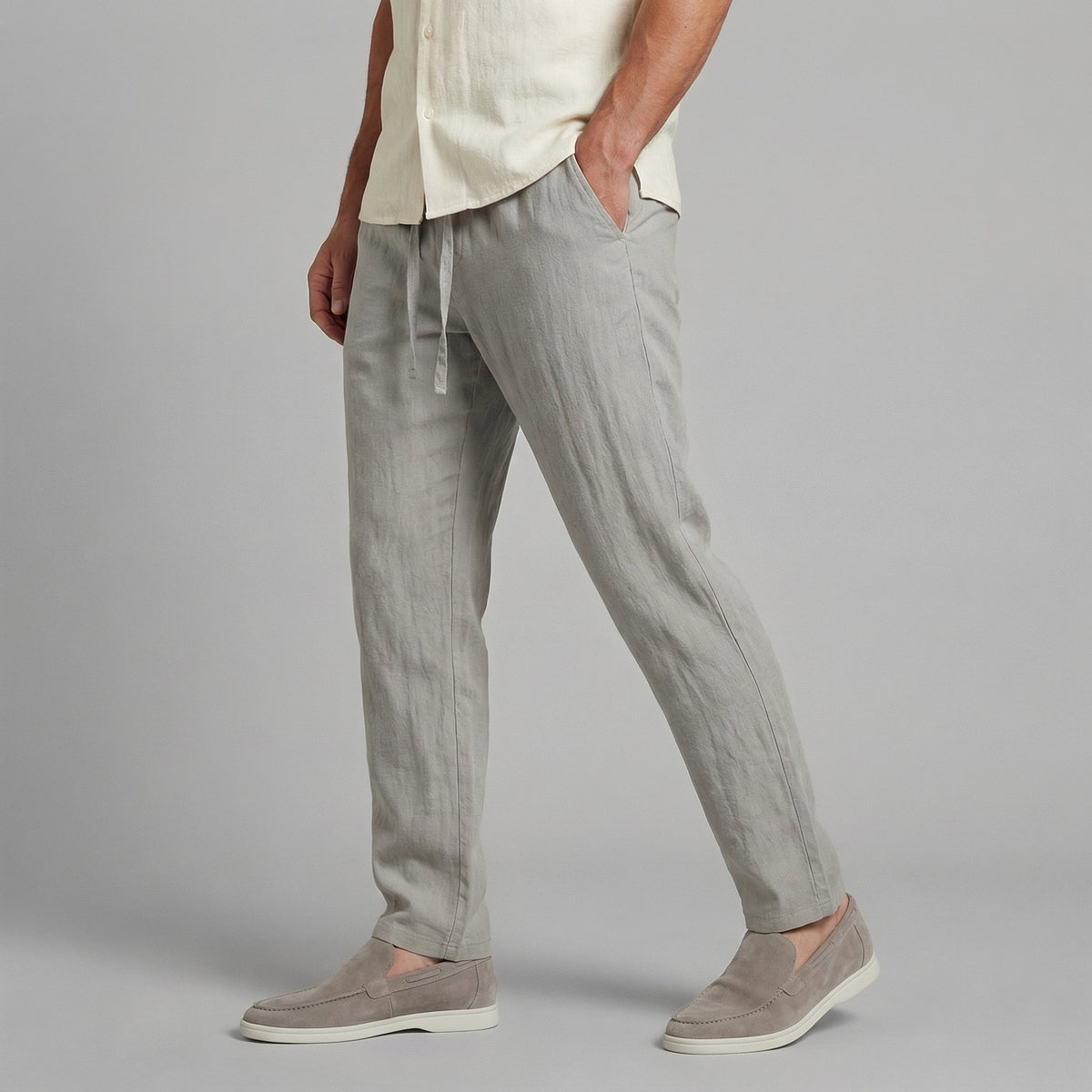 Men's Wide Summer Trousers Relaxed Fit Casual Everyday Comfort