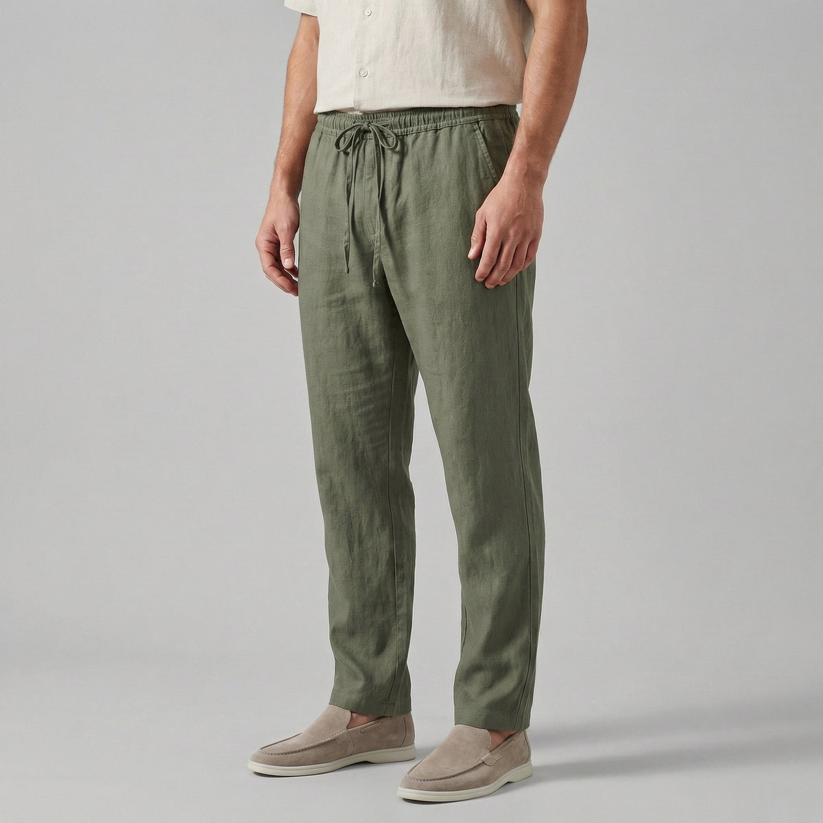 Men's Wide Summer Trousers Relaxed Fit Casual Everyday Comfort