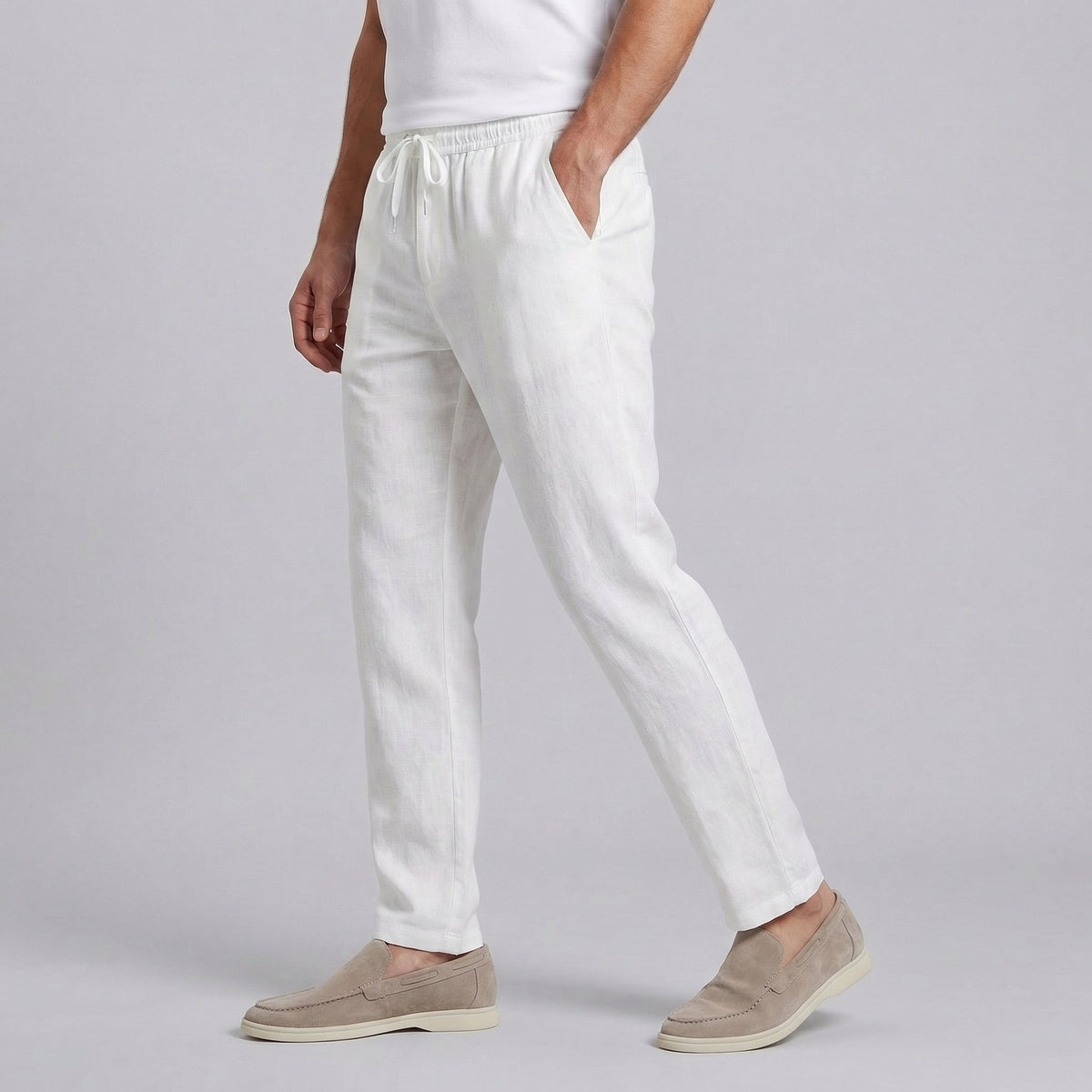 Men's Wide Summer Trousers Relaxed Fit Casual Everyday Comfort