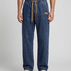 Men's Casual Drawstring Jeans Relaxed Fit Versatile Everyday Style - Front [Lystr 6acf247ff7684a70ba433ab6:front]