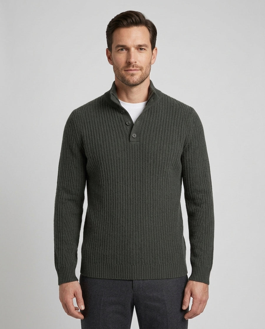 Men's Thick Knit Sweater Relaxed Fit Long Sleeve Crew Neck Casual Everyday - Front [Lystr 6acf2b28500fe86b88d98479:front]