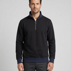 Men's Pullover Half-Zip Sweatshirt Relaxed Fit Long Sleeve Casual Everyday - Front [Lystr 6acf4d2548022579afaceda0:front]