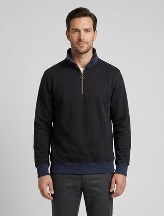 Men's Pullover Half-Zip Sweatshirt Relaxed Fit Long Sleeve Casual Everyday - Front [Lystr 6acf4d2548022579afaceda0:front]