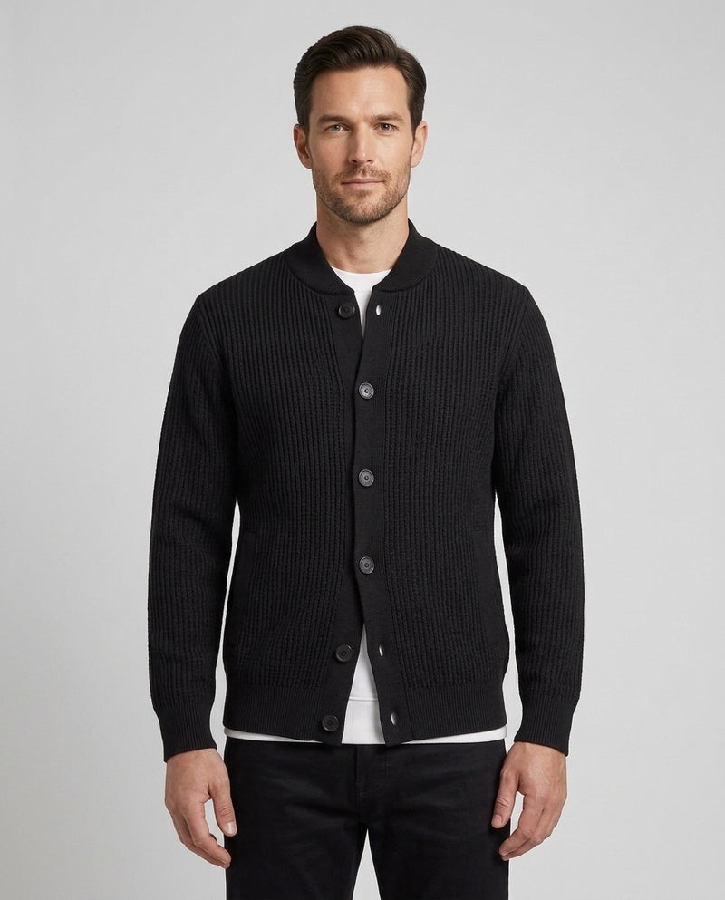 Men's Layered Soft Knit Cardigan Open Front Long Sleeve Casual Everyday