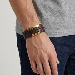 Men's Bracelet Beaded Adjustable Braided Cuff Casual Formal Smart-Casual Everyday Accessory Stackable Quentin - Variant 2 Front [Lystr 6ad09cbc88dcad5ebbecd051:variant 2:front]