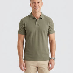 Men's Textured Polo Shirt Classic Short-Sleeve Collared Ribbed Casual Smart-Casual Everyday Golf Sport Regular Calloway - Front [Lystr 6ad0a3b388dcad5ebbecd061:front]