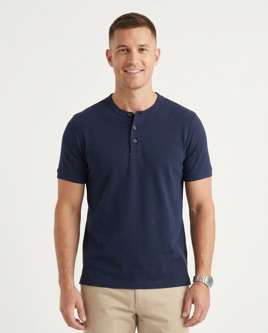 Men's Polo Shirt Short-Sleeve Collared Regular Fit Casual Smart-Casual Everyday Golf Sport Holiday Versatile Tennyson - Front [Lystr 6ad0b816b44a5b5d01162589:front]