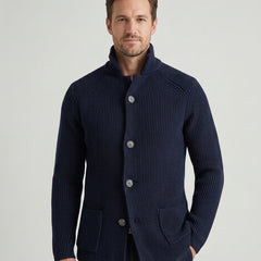 Men's Elegant Vintage Cardigan Long Sleeve Open Front Classic Stylish - Front [Lystr 6ad89b0212cc3a36a9cfcd43:front]