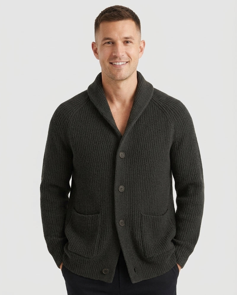 Men's Cardigan Sweater Open Front Long Sleeve Relaxed Fit Layering