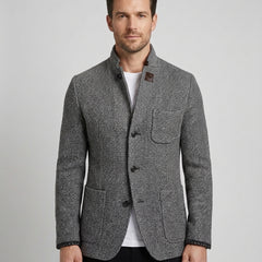 Men's Modern Cardigan Slim Fit Long Sleeve Open Front Casual Layering - Front [Lystr 6ad8a38112cc3a36a9cfcd4f:front]