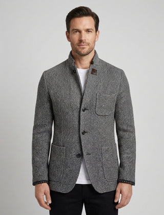 Men's Modern Cardigan Slim Fit Long Sleeve Open Front Casual Layering - Front [Lystr 6ad8a38112cc3a36a9cfcd4f:front]