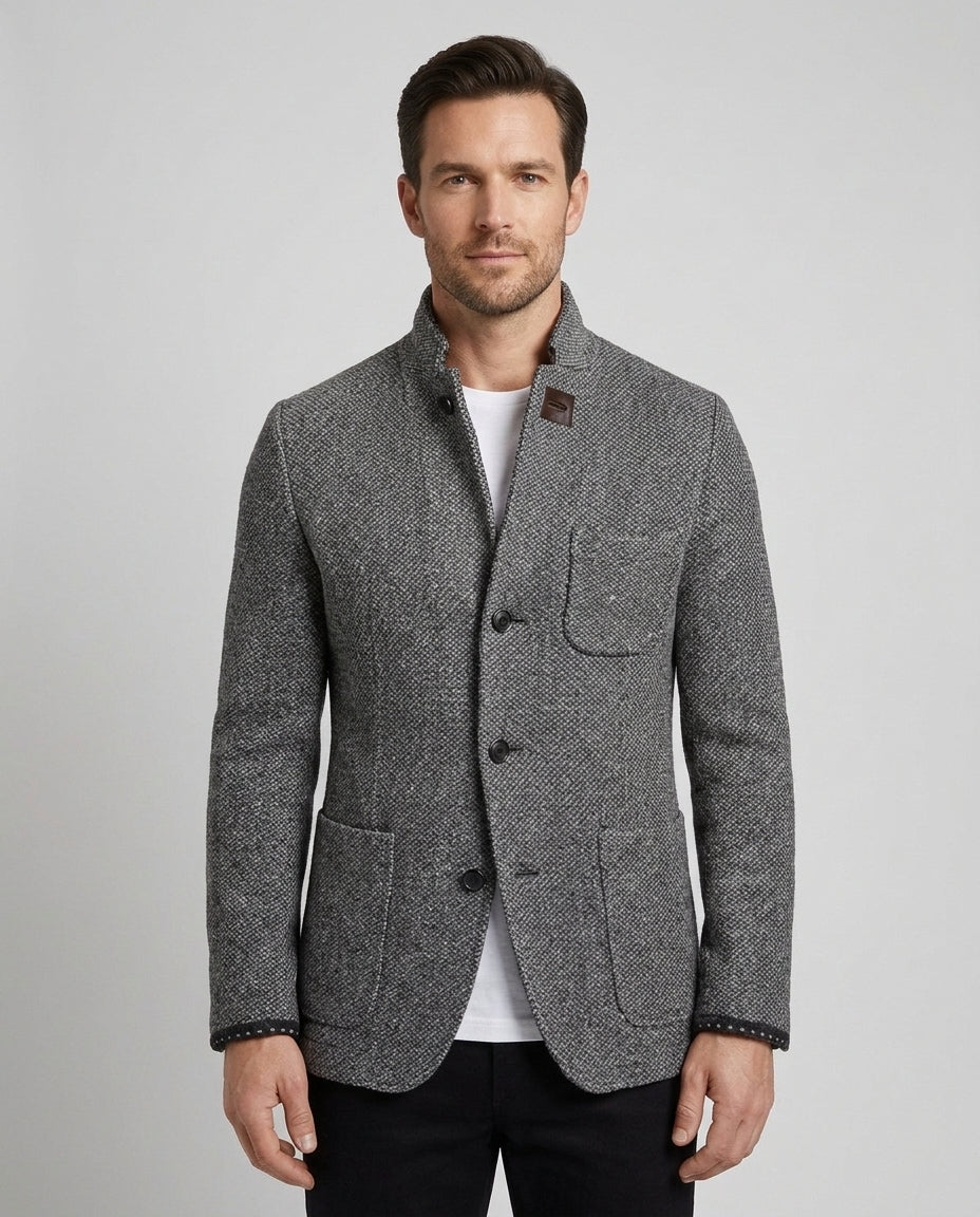 Men's Modern Cardigan Slim Fit Long Sleeve Open Front Casual Layering - Front [Lystr 6ad8a38112cc3a36a9cfcd4f:front]