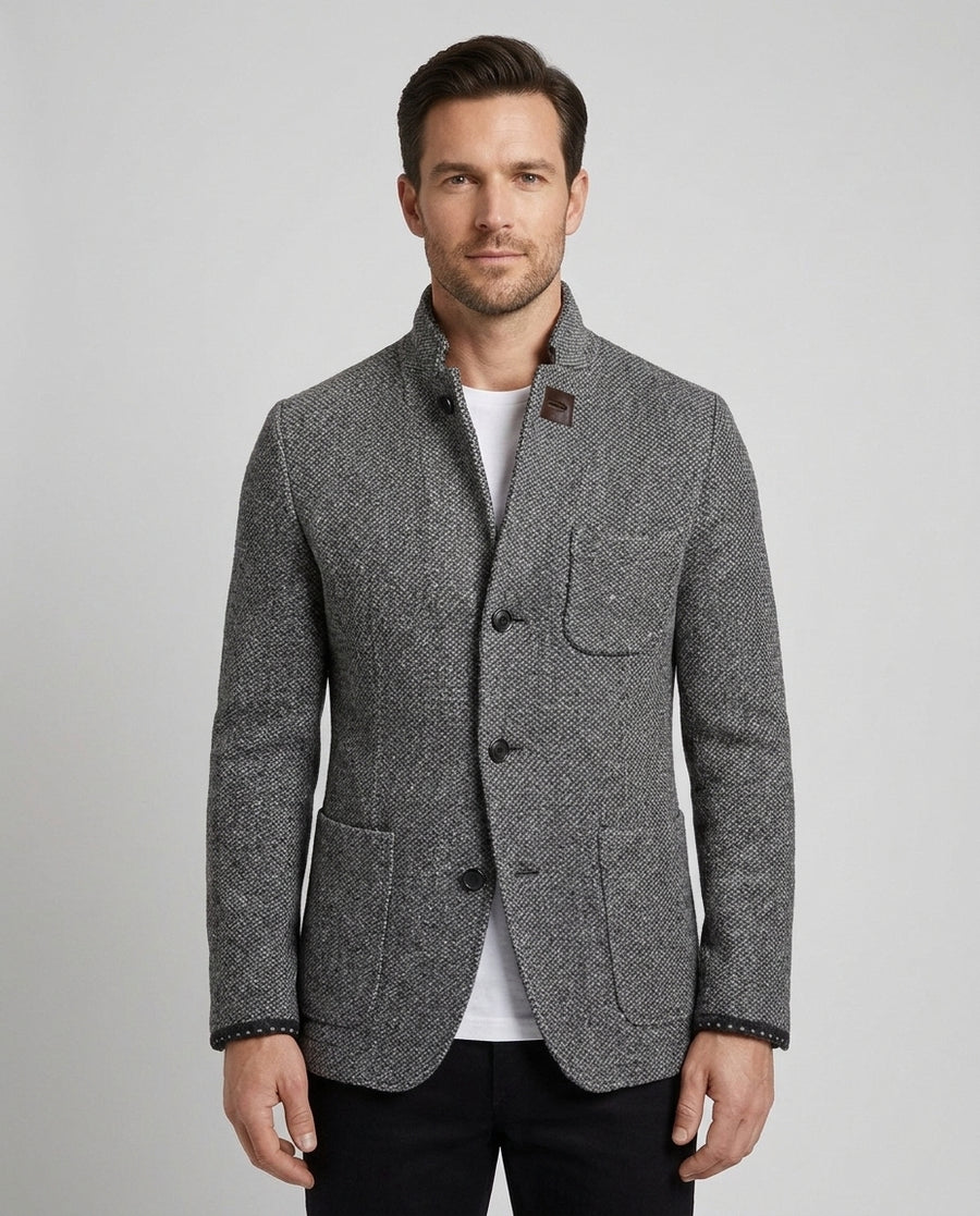 Men's Modern Cardigan Slim Fit Long Sleeve Open Front Casual Layering - Front [Lystr 6ad8a38112cc3a36a9cfcd4f:front]