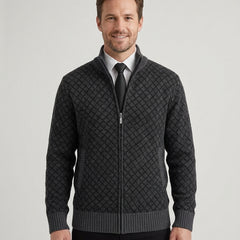 Men's Classic Hybrid Cardigan Long Sleeve Open Front Versatile Layering - Front [Lystr 6ad8a65812cc3a36a9cfcd57:front]