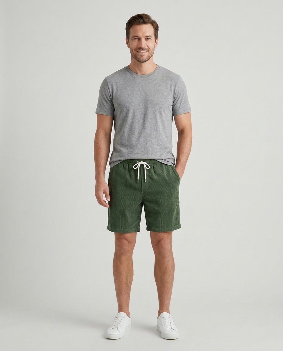 Men's Relaxed Fit Shorts Drawstring Elastic Waist Casual Everyday Beach Holiday Loungewear Chino Comfort Versatile Renner - Front [Lystr 6ad8aa4812cc3a36a9cfcd5f:front]