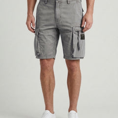 Men's Casual Cargo Shorts Drawstring Lightweight Versatile Outdoor Adventure - Gray Front [Lystr 6ad9dd049c0f599a3b456a1d:gray:front]