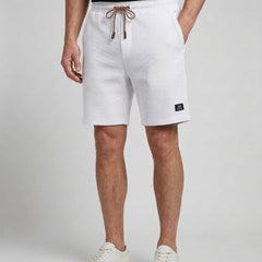 Men's Casual Shorts Relaxed Fit Drawstring Elastic Waist Everyday Beach Holiday Loungewear Chino Deacon - White Front [Lystr 6ad9dfdc9c0f599a3b456a23:white:front]