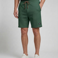 Men's Casual Shorts Relaxed Fit Drawstring Elastic Waist Everyday Beach Holiday Loungewear Chino Deacon - Dark Green Front [Lystr 6ad9dfdc9c0f599a3b456a23:dark green:front]