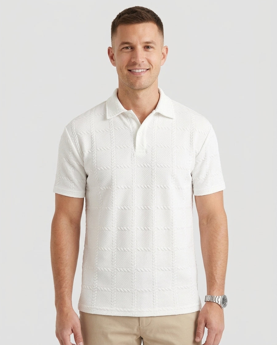 Men's Polo Shirt Tailored Fit Short-Sleeve Open Collar Casual Smart-Casual Everyday Golf Sport Camden - Front [Lystr 6adf53866960e74b6ead1a48:front]