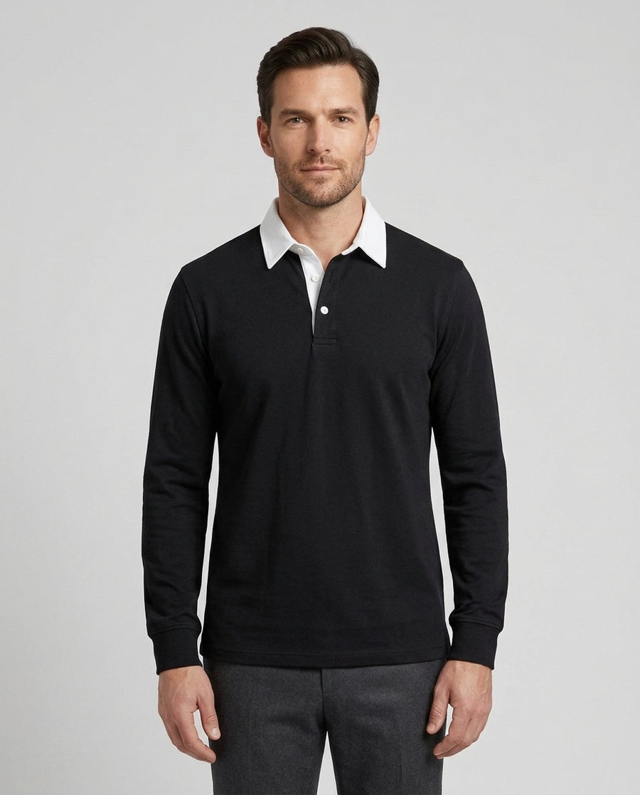 Men's Casual Sweat Polo Shirt Short-Sleeve Collared Relaxed Fit Everyday - Front [Lystr 6adf54c76960e74b6ead1a4c:front]