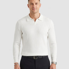 Men's Classic Knit Polo Shirt Short-Sleeve Collared Casual Everyday - Front [Lystr 6adf55e66960e74b6ead1a50:front]