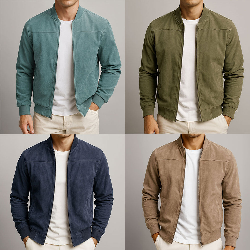 Men's Modern Minimalist Zip Jacket | Sleek