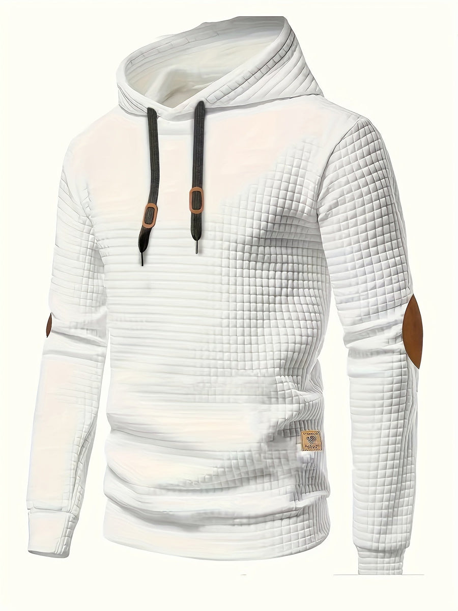 Men's Checkered Hoodie Sweatshirt Regular Fit Long Sleeve Casual Everyday