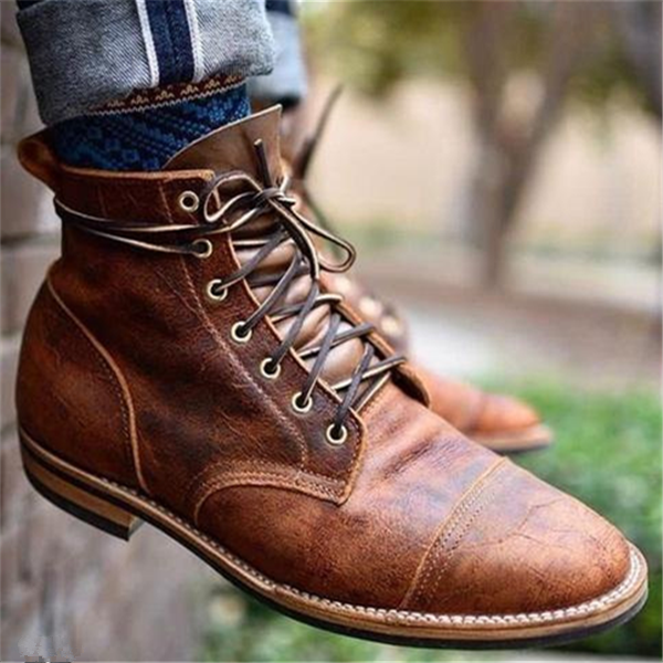 Men's Stylish Lace-Up Boots | Trendy