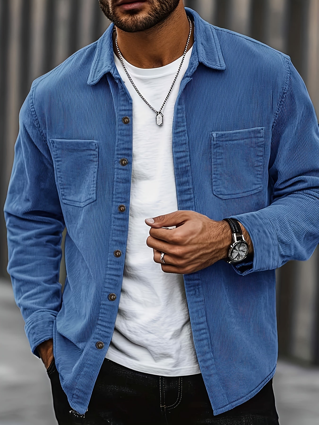 Men's Casual Corduroy Overshirt | Relaxed